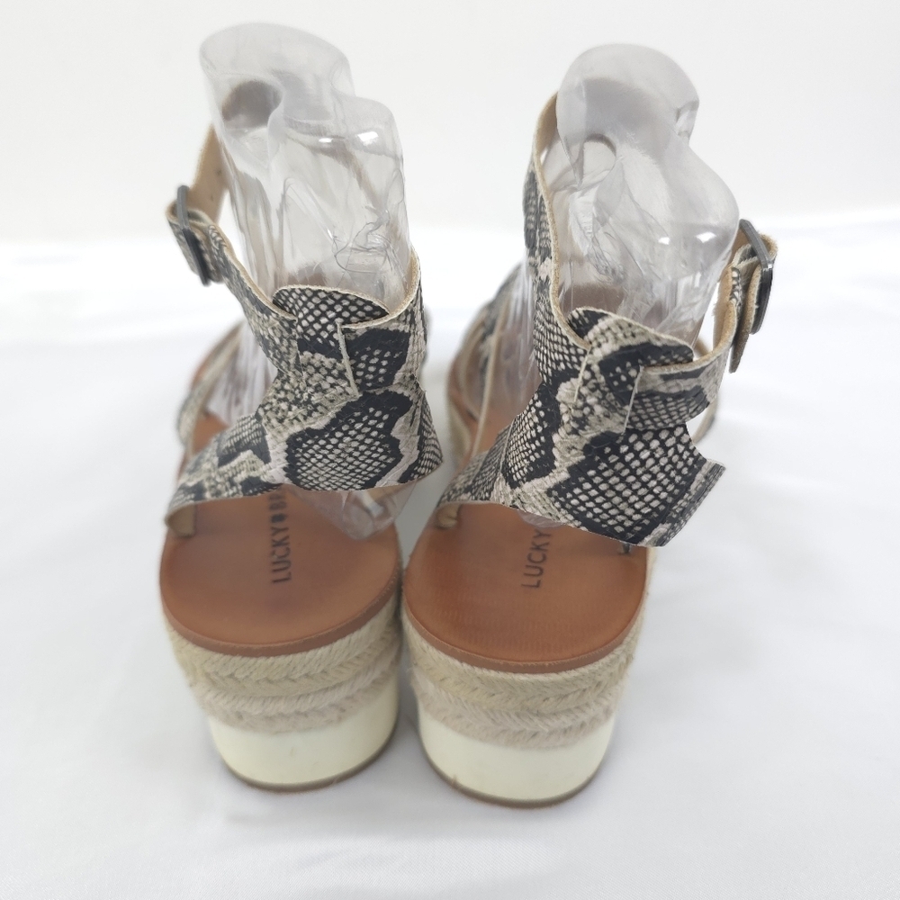LUCKY Brand Jakina Natural Alamera Wedge Sandals Size 9.5M - Picture 5 of 15